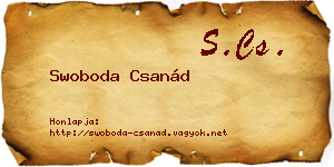 Swoboda Csanád névjegykártya