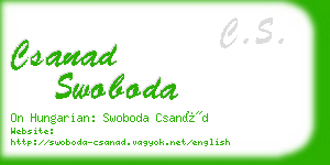 csanad swoboda business card